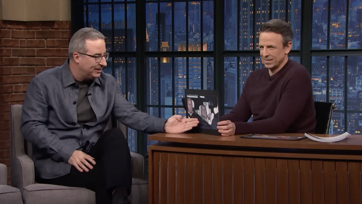 John Oliver Gleefully Reacts To Andrew Mountbatten-Windsors Arrest Photo