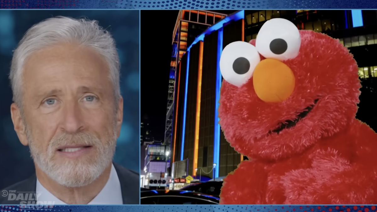 Jon Stewart Mercilessly Questions Elmo Over Controversial NBA Post